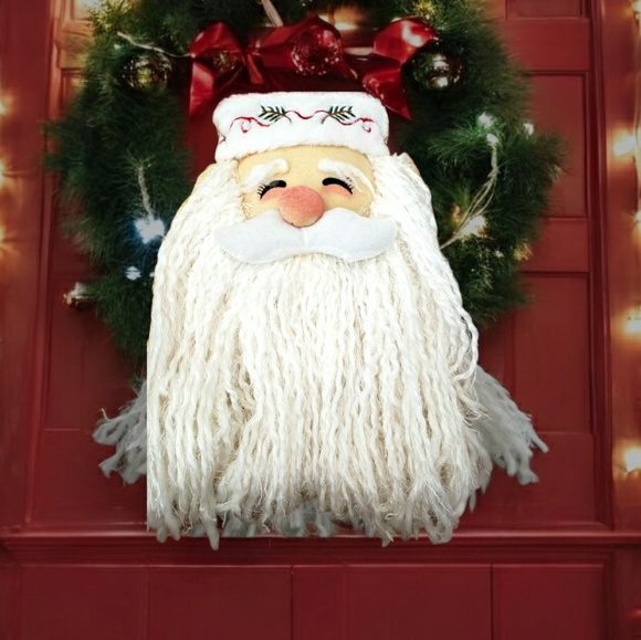 Vintage JC Penny Home Collection Santa Claus White/Red Bells Door Hanger Decor - Picture 4 of 12